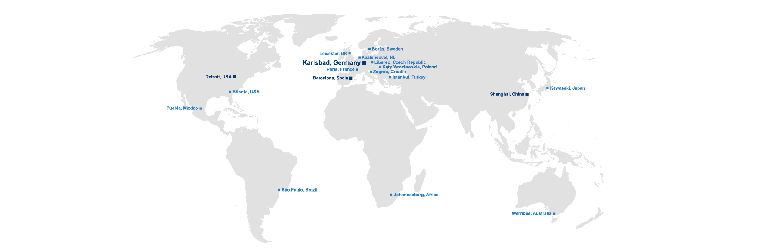 World Map with locations of sonotronic