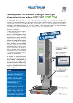Standardmaschine iSONIC ECO TM Ultraschall Schweißen